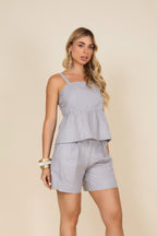 Conjunto alças e short linho