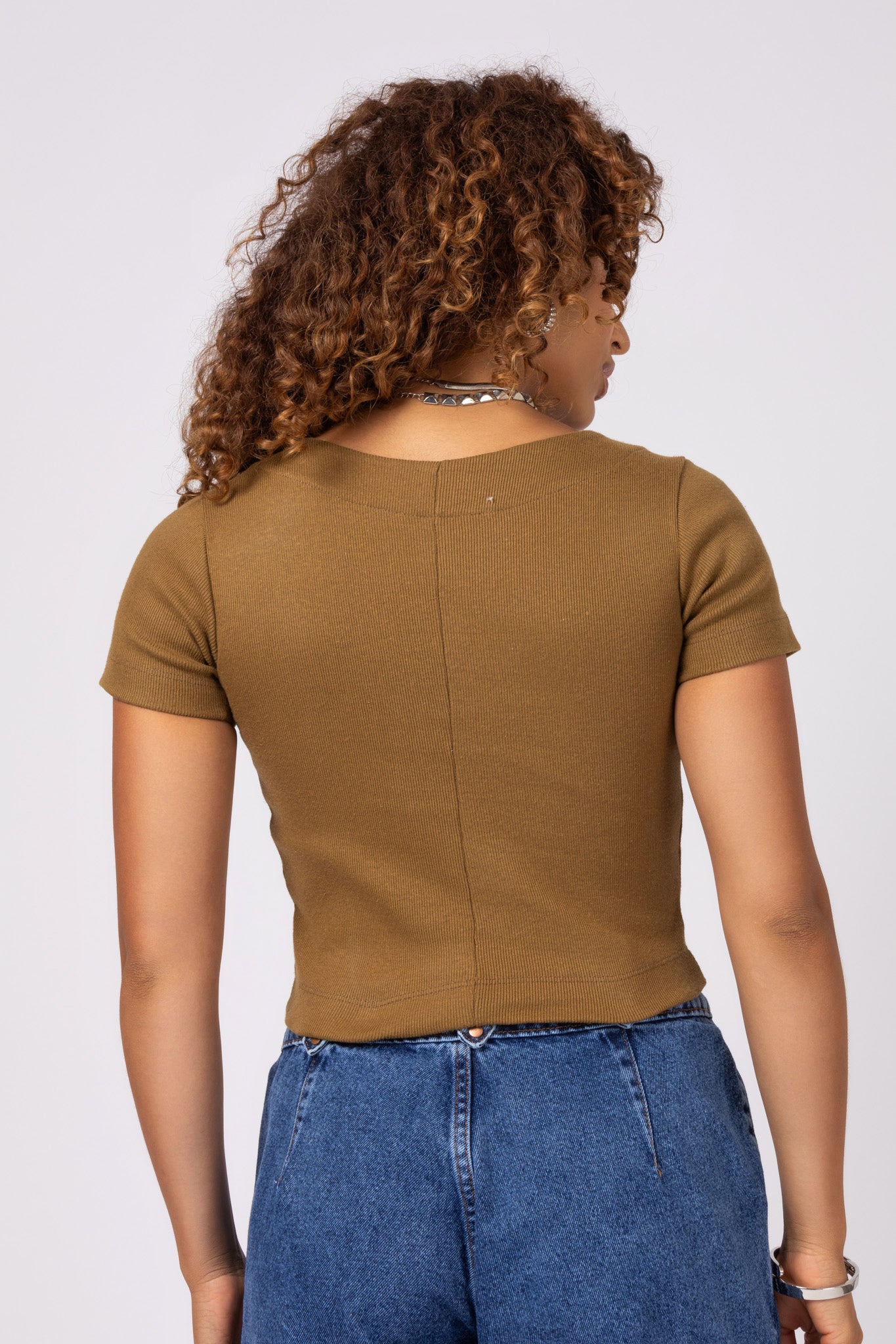 Cropped ribana com mangas