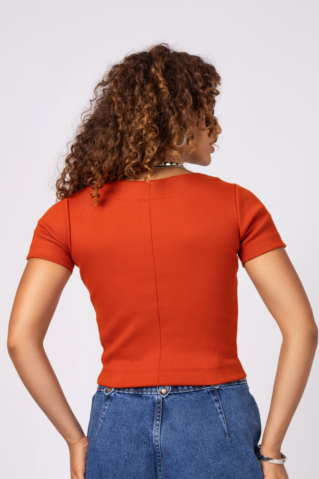 Cropped ribana com mangas