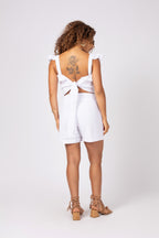 Conjunto de top com babados e short laise