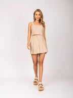 Conjunto de top e short saia