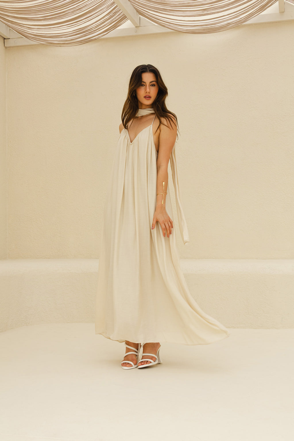 Vestido longo fluído