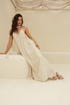 Vestido longo fluído