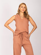 Conjunto regata e calça pantalona