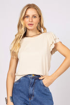 Blusa com manga babado