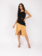 Conjunto de saia lápis bicolor
