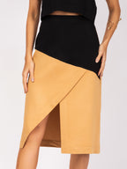Conjunto de saia lápis bicolor