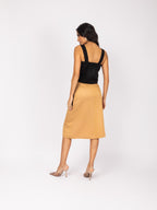 Conjunto de saia lápis bicolor