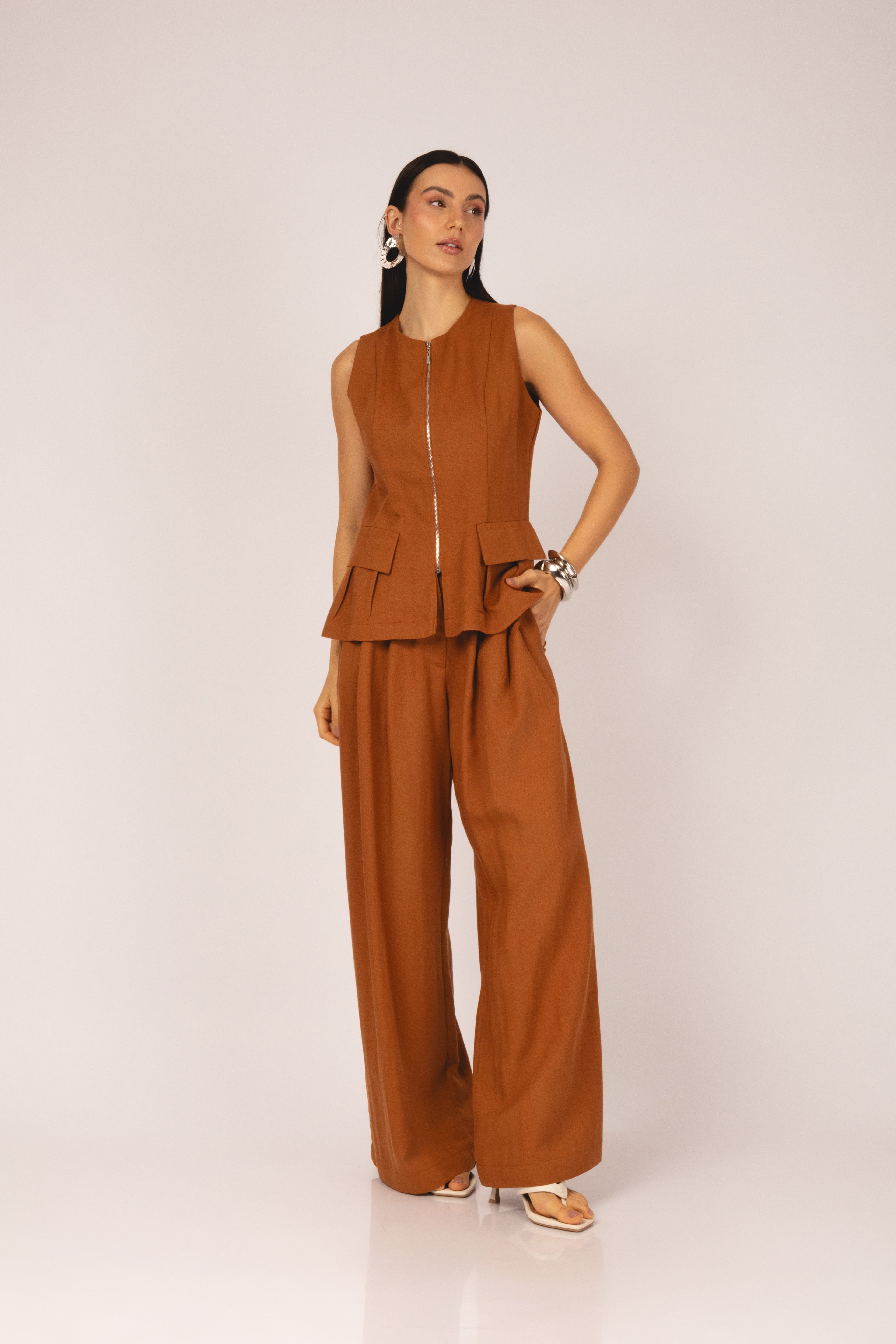 Conjunto Alfaiataria com colete