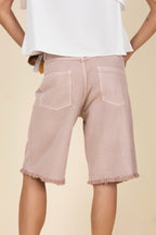 Bermuda jeans barra a fio