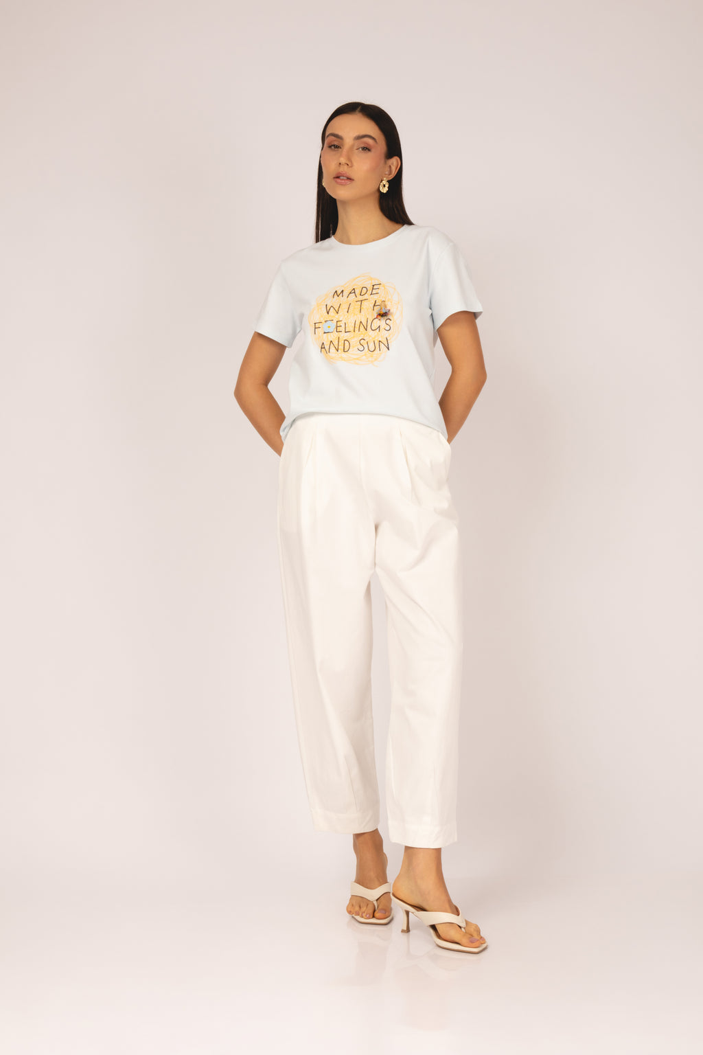 T-shirt Made with Feelings and Sun
