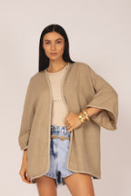 Kimono com detalhe trançado