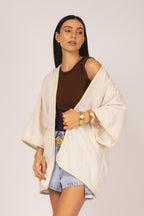 Kimono com detalhe trançado