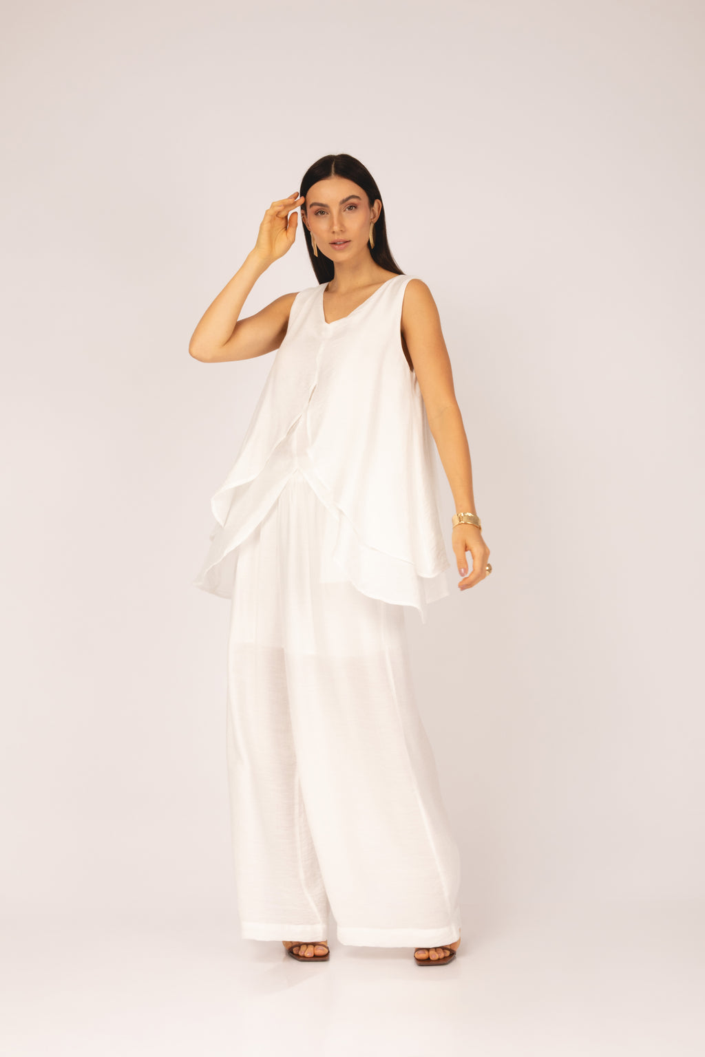 Conjunto calça e regata camadas