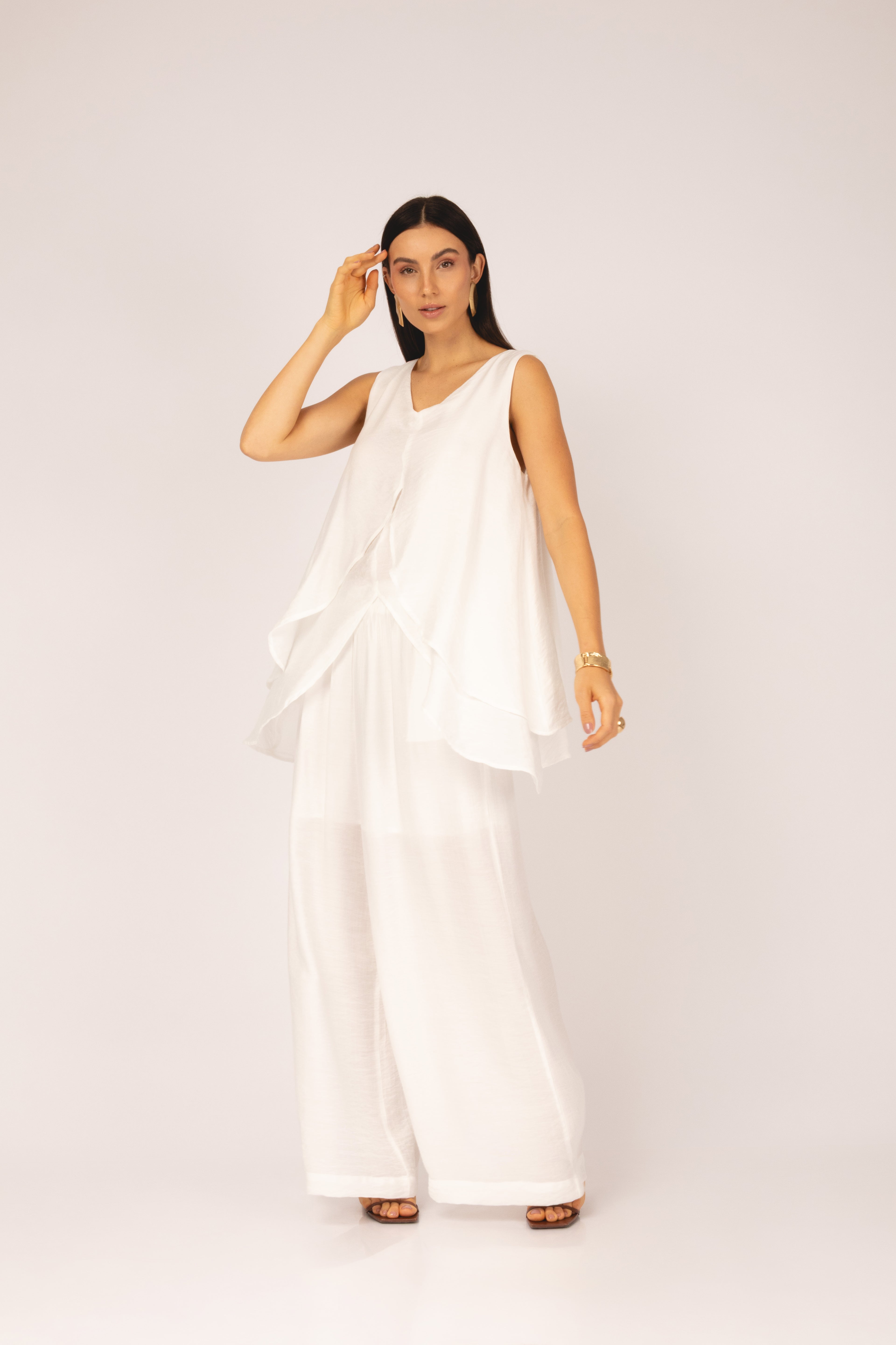 Conjunto calça e regata camadas