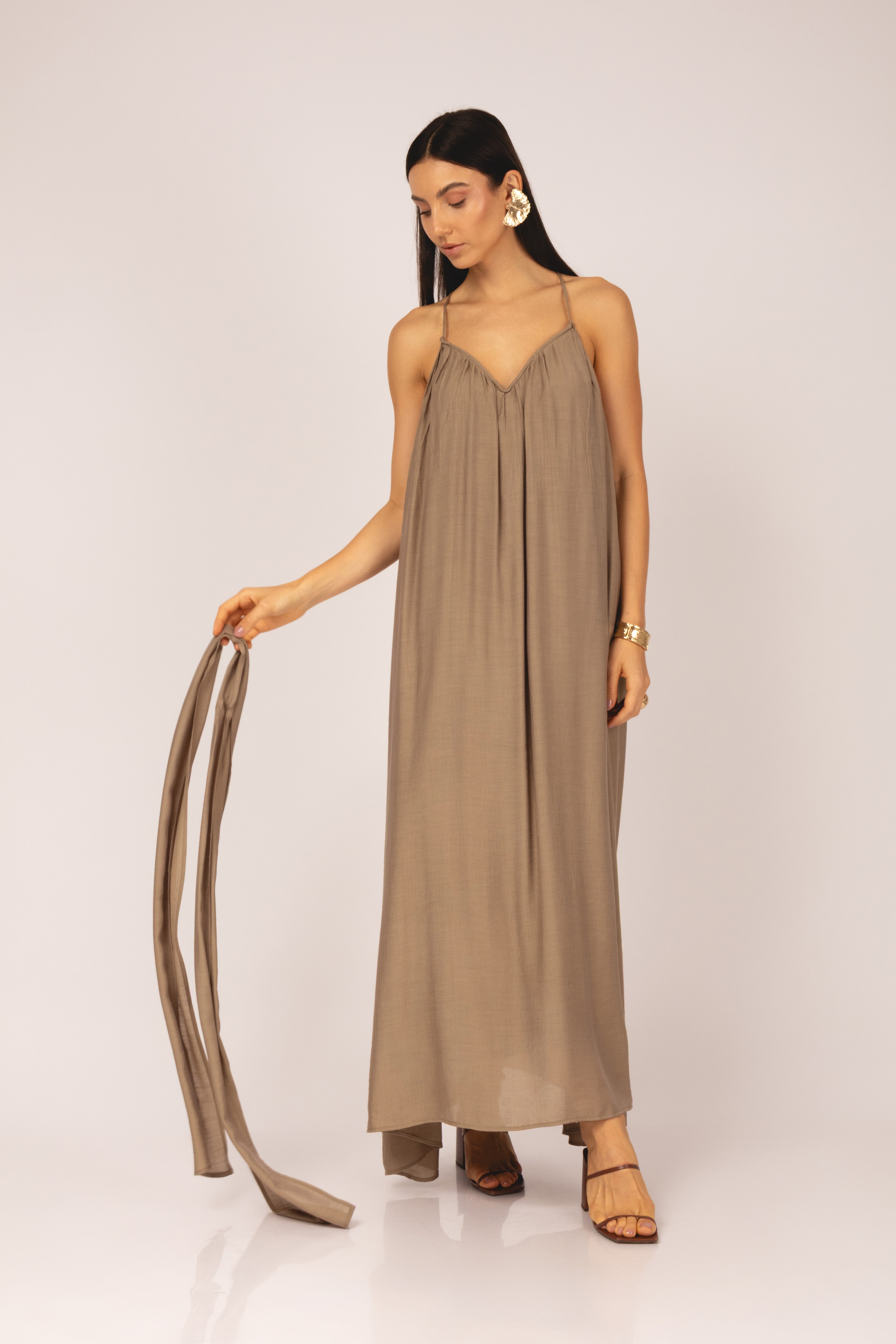 Vestido longo fluído