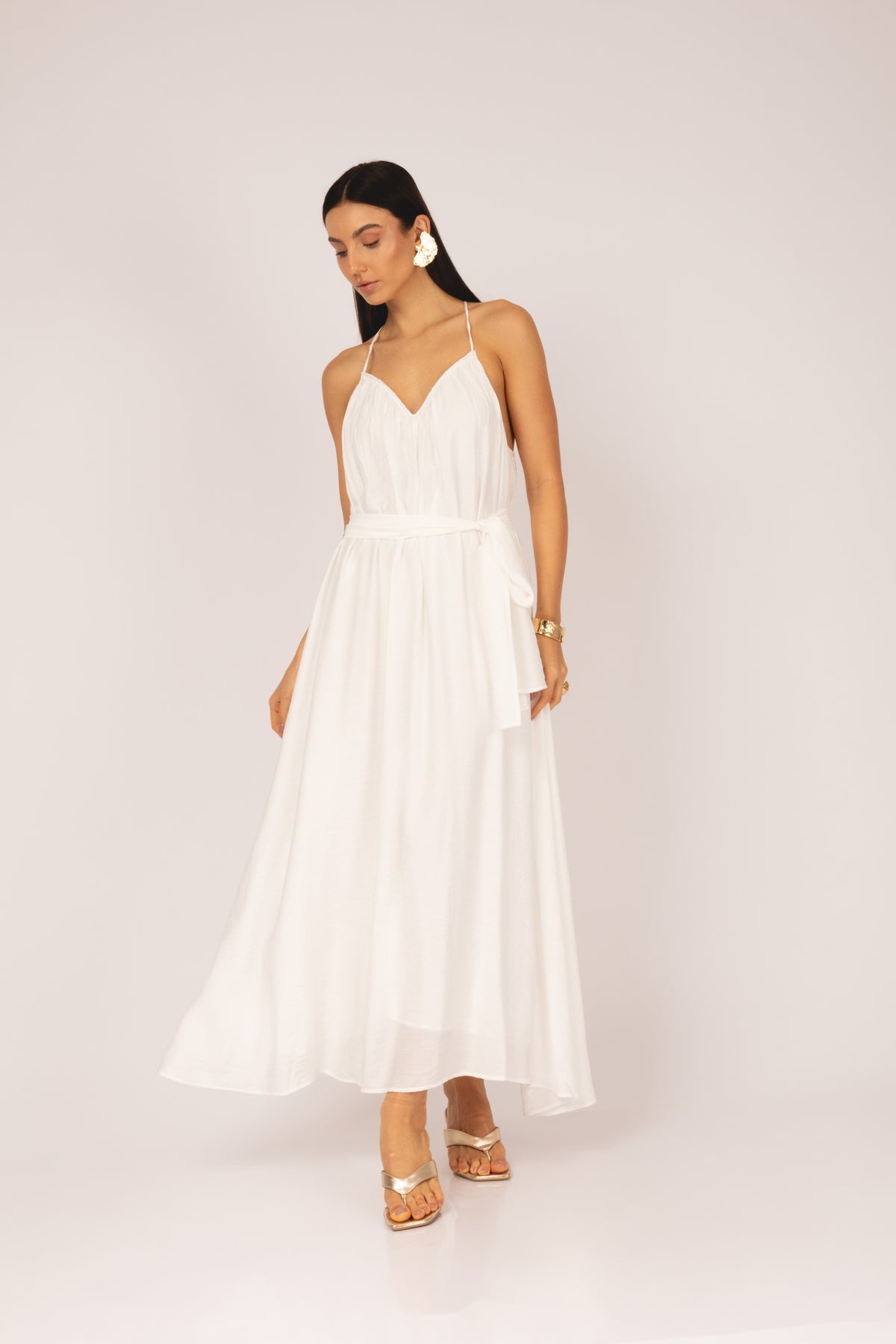 Vestido longo fluído