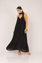 Vestido longo fluído