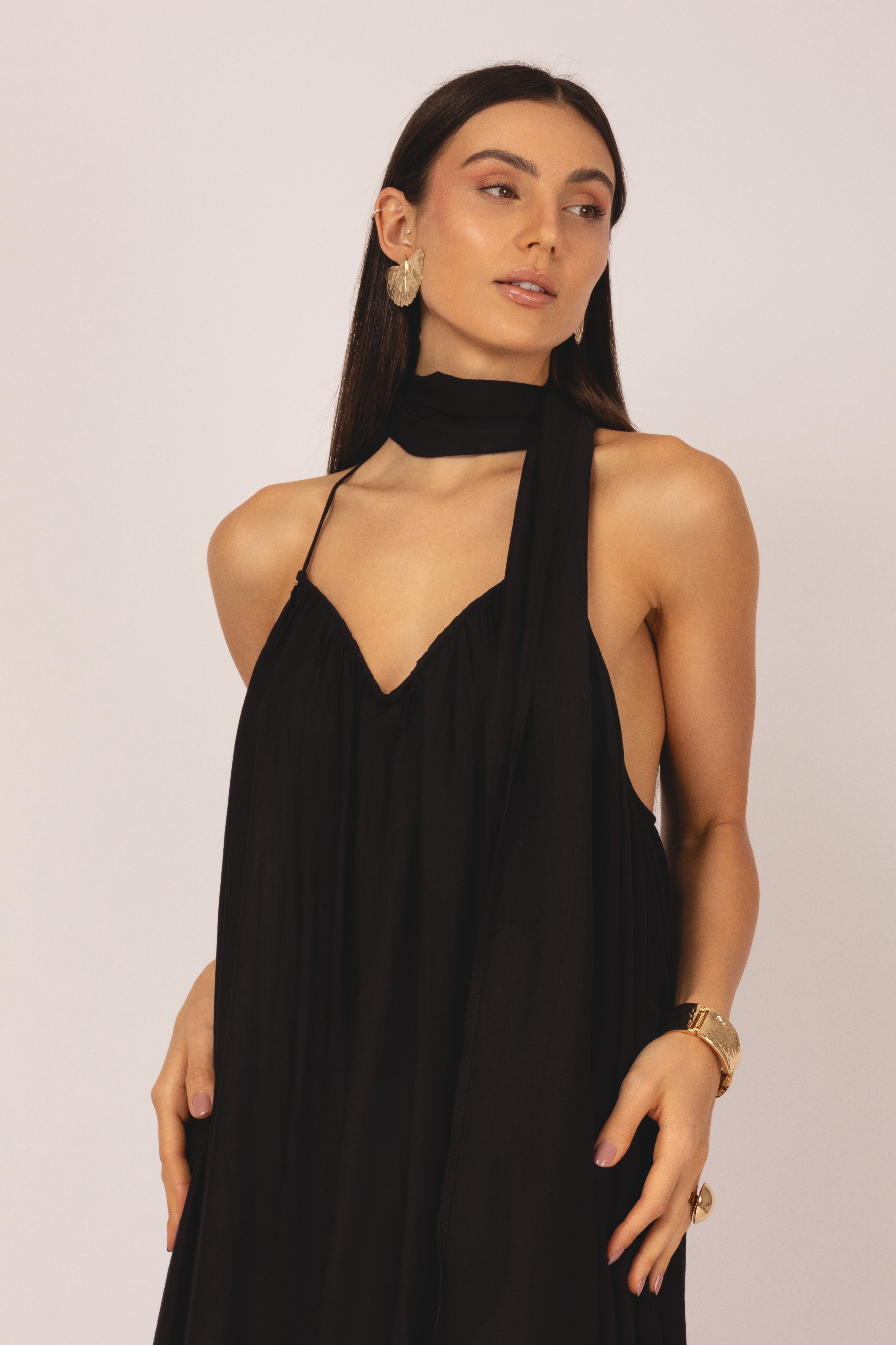 Vestido longo fluído