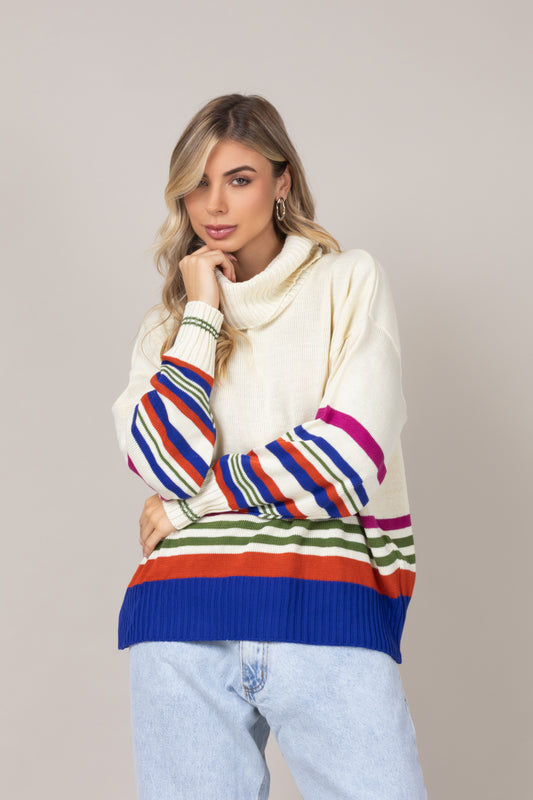 Tricot barra listrada
