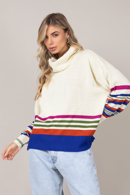 Tricot barra listrada