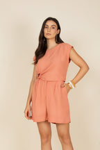 Short alfaiataria com pregas