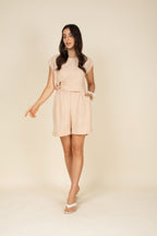 Short alfaiataria com pregas