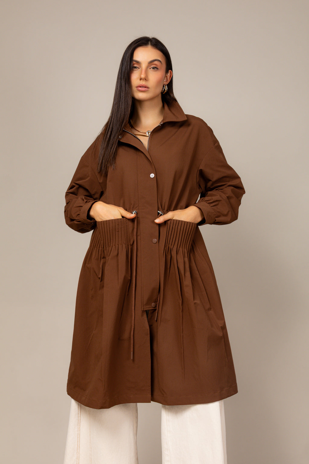Trench coat alongado