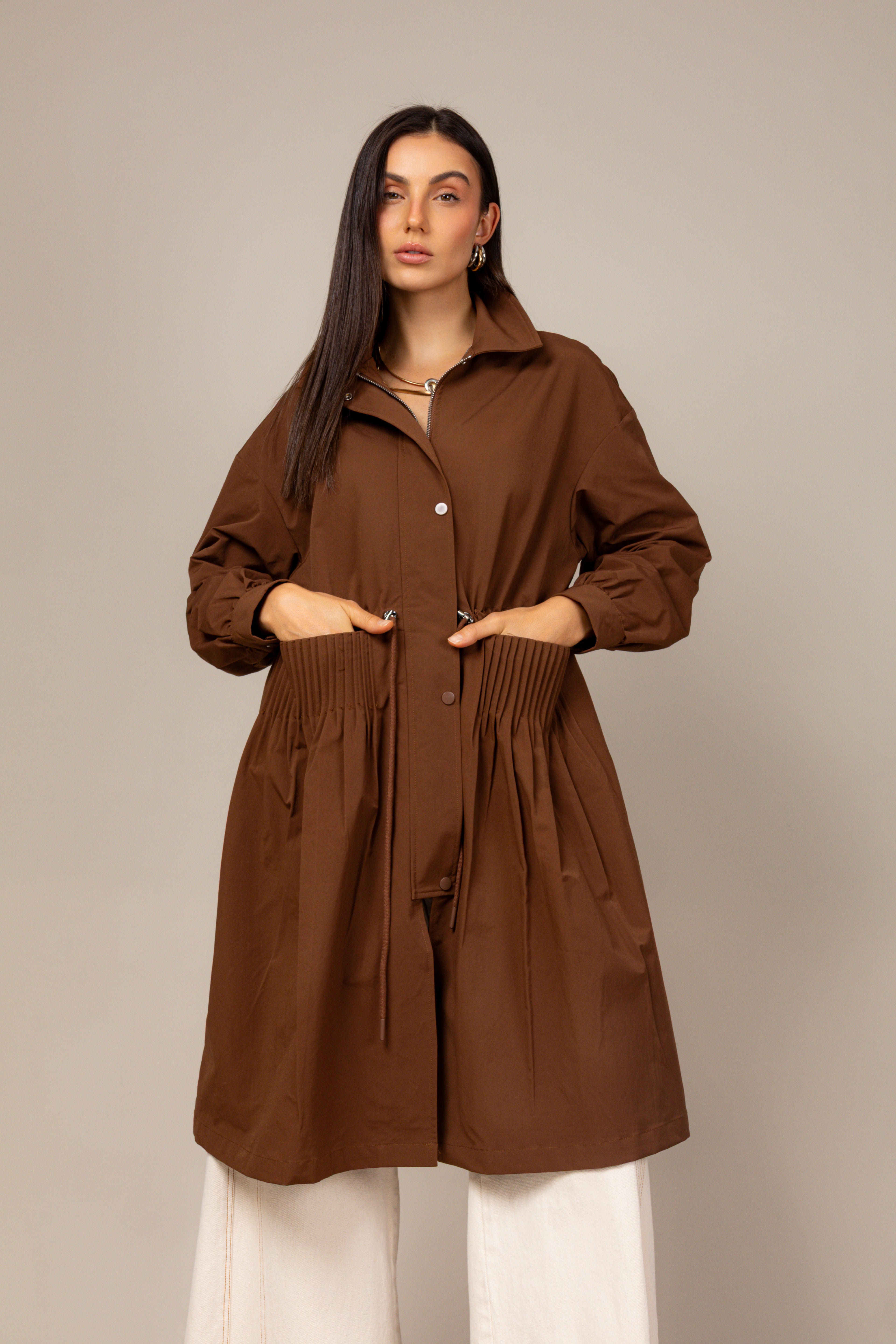 Trench coat alongado