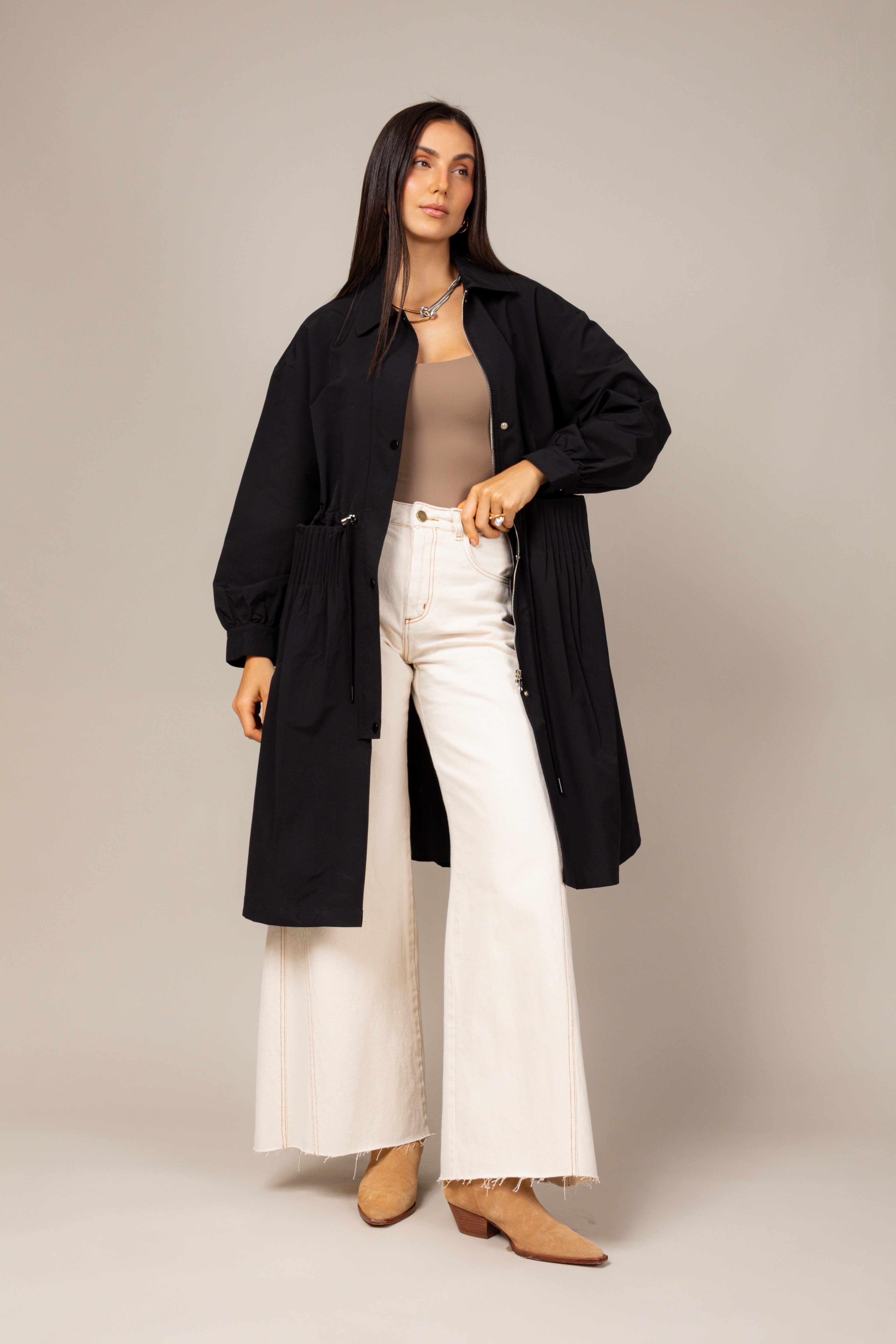 Trench coat alongado