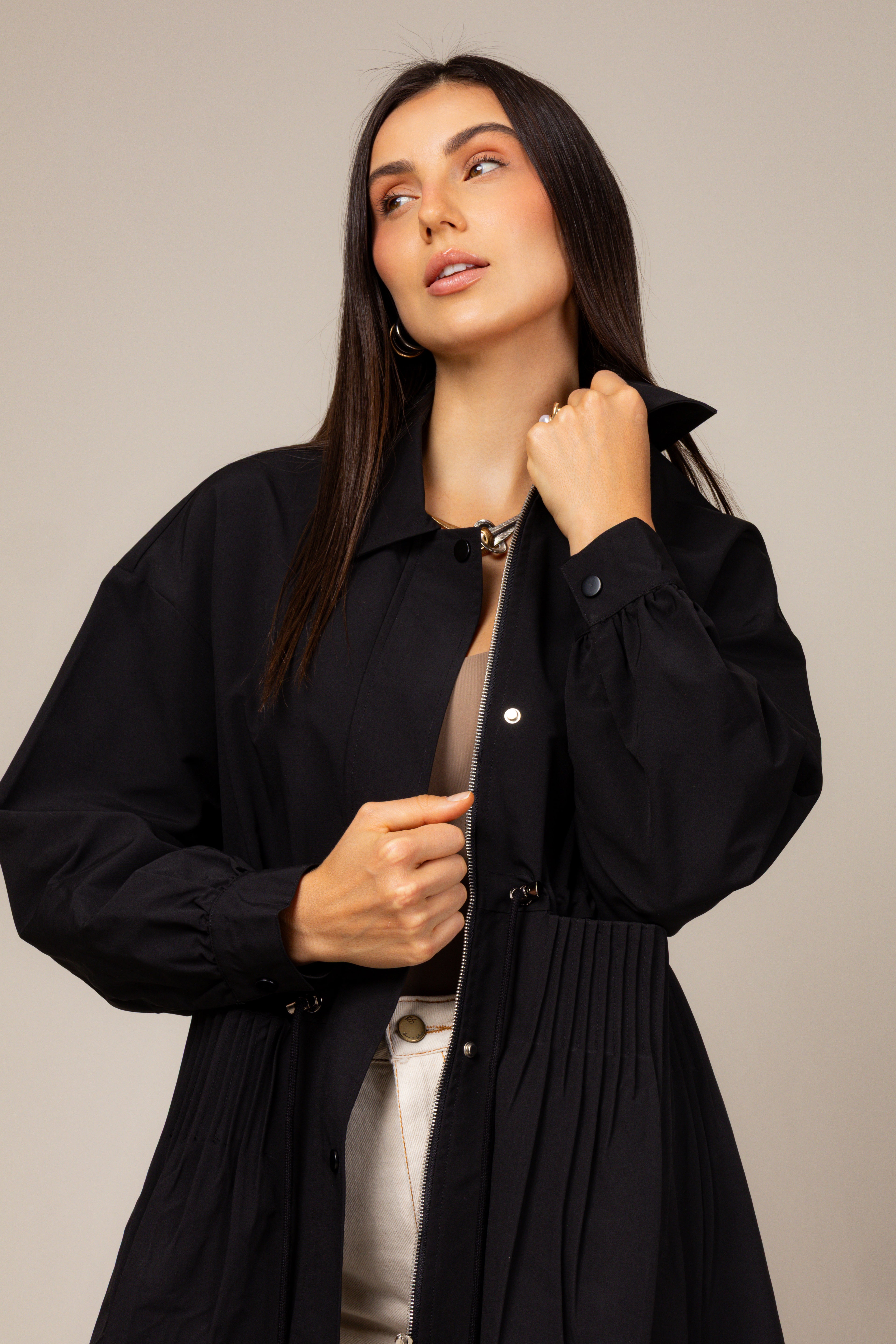 Trench coat alongado