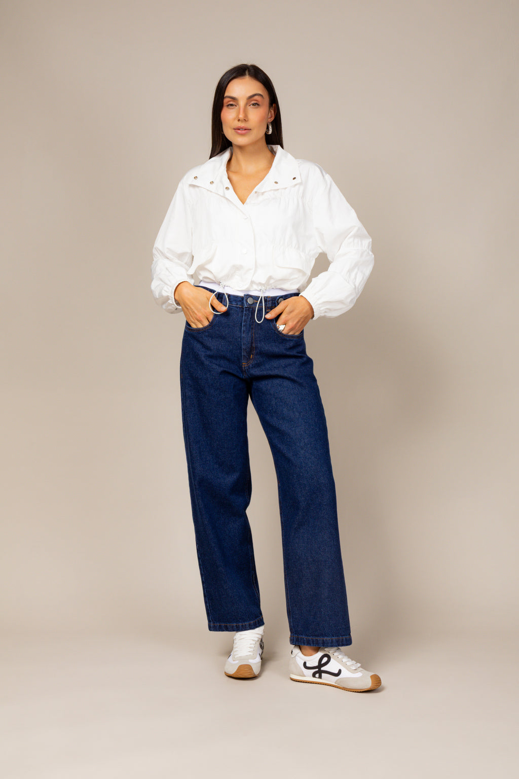 Calça sarja boyfriend