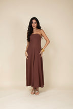 Vestido em malha sem alça