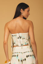 Conjunto Pantalona Estampado com Top Tomara que Caia