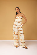 Conjunto Pantalona Estampado com Top Tomara que Caia