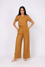 Calça pantalona viscolinho