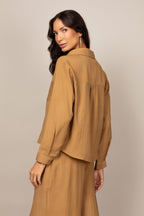 Camisa de botão com manga longa