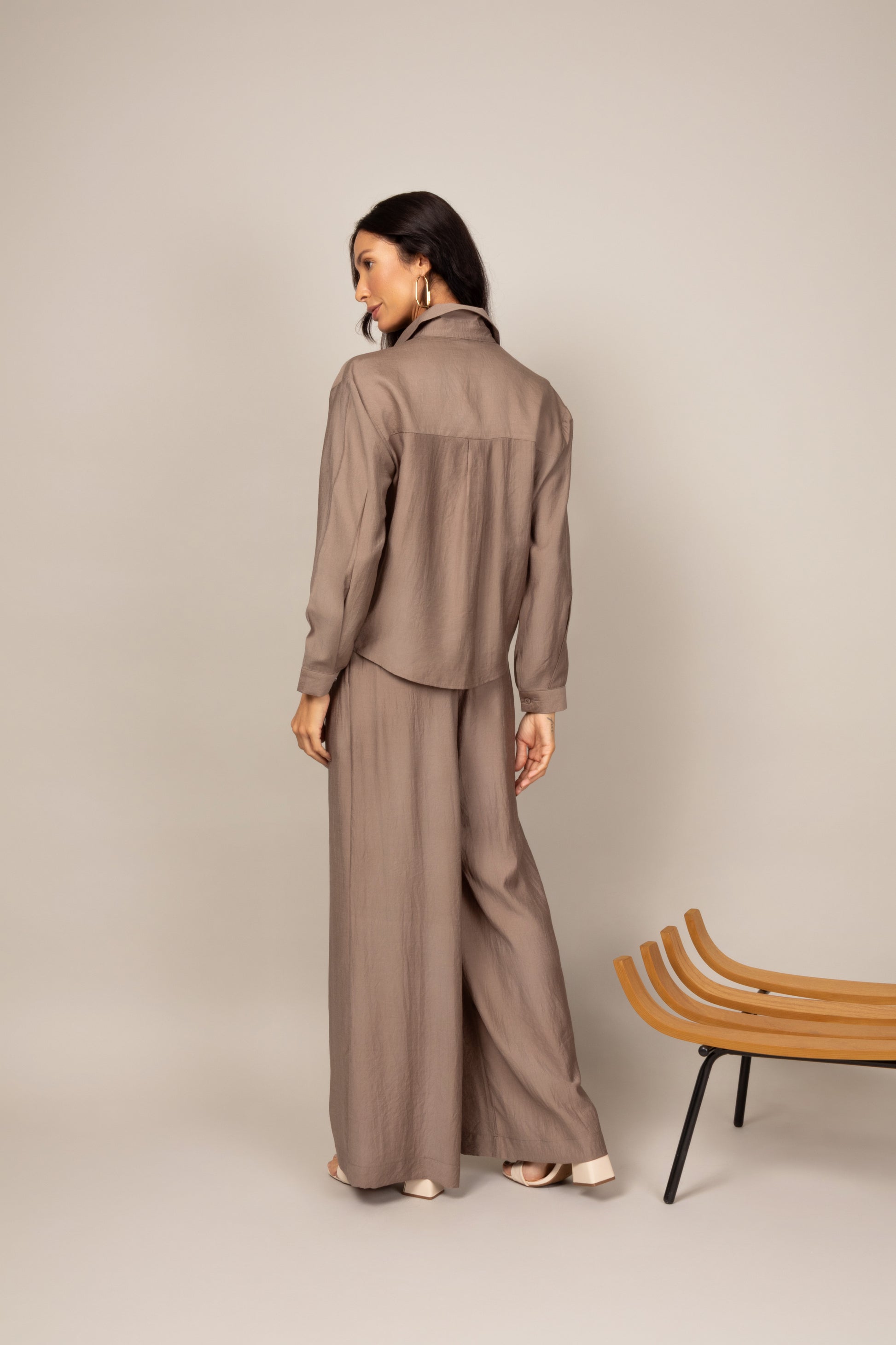 Calça pantalona fluida