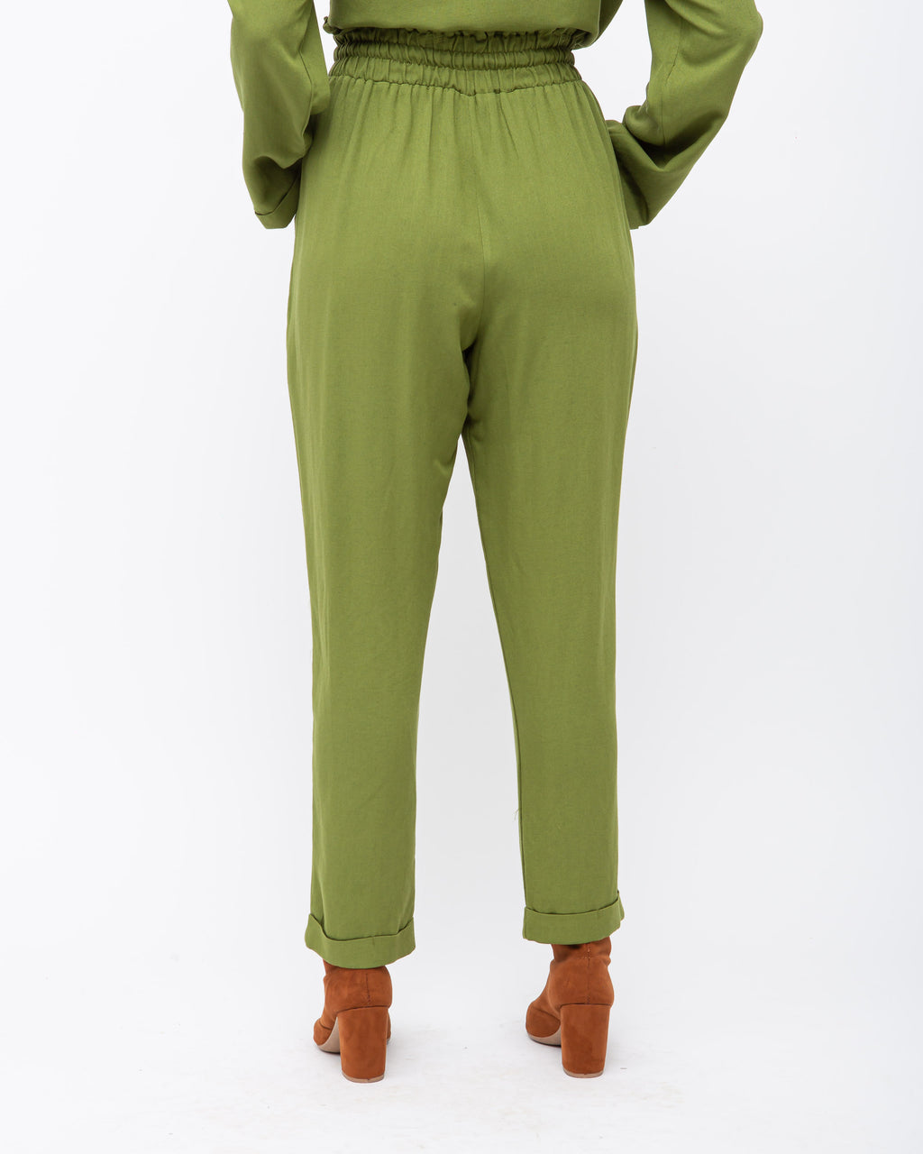 Calça em piquet verde