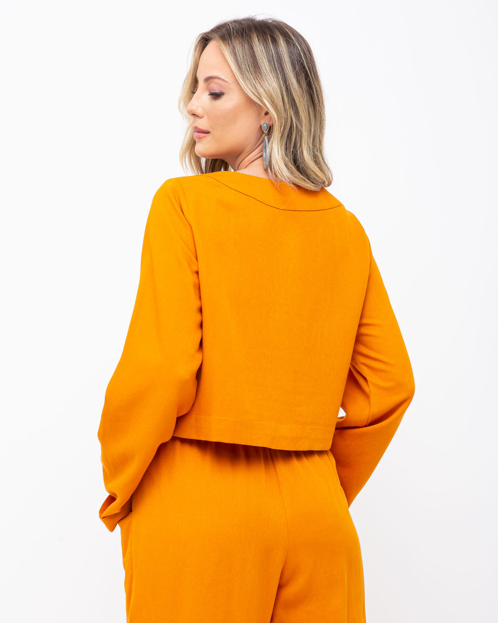 Calça em piquet laranja