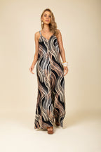 Macacão estampado fluído