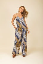 Macacão estampado fluído