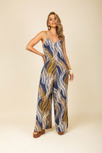 Macacão estampado fluído