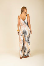 Macacão estampado fluído