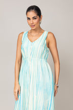 Vestido midi sem mangas