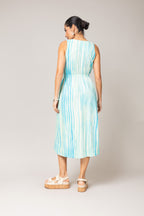 Vestido midi sem mangas