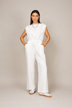 Conjunto com calça de malha estonada destroyed