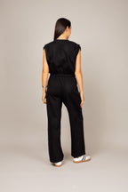 Conjunto com calça de malha estonada destroyed