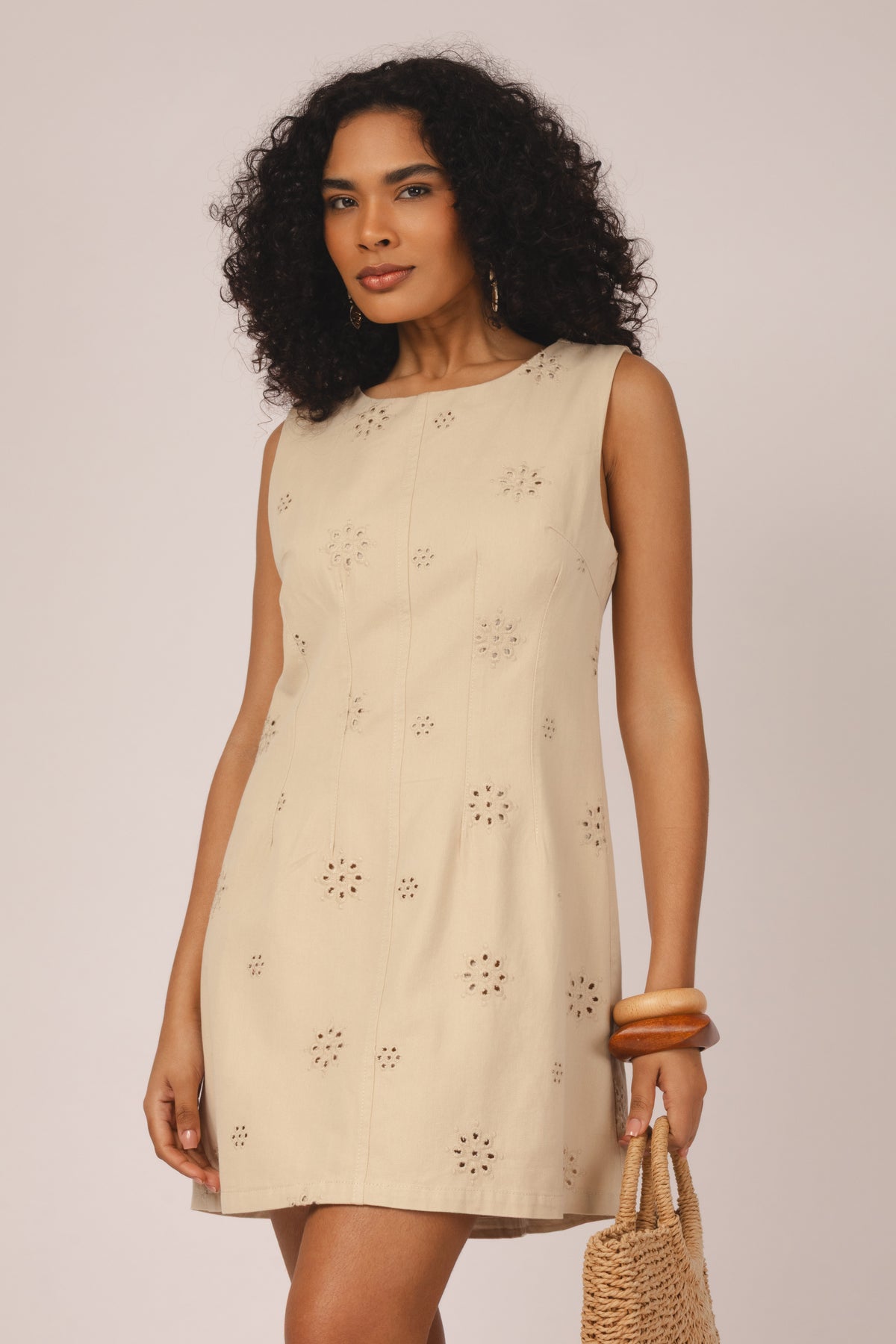 Vestido de laise sarjada