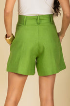 Short linho de alfaiataria